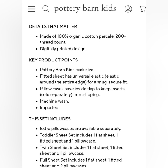 Where The Wild Things Are Organic Full Size Sheet Set & Pillowcase Pottety Barn - Picture 8 of 11